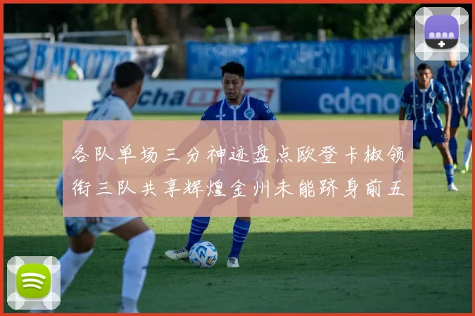 各队单场三分神迹盘点欧登卡椒领衔三队共享辉煌金州未能跻身前五